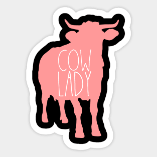 Cow Lady Sticker